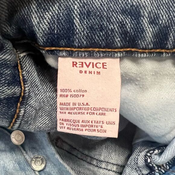 Revice Matchmaker Shorts Patchwork Denim Distressed Cutoffs Festival Size 26 - Picture 11 of 13